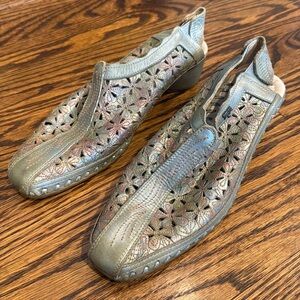 PIKOLINOS Women’s Leather Slingback Small Heels EU37 US 7.5Floral Breathable